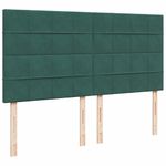 Casa si Gradina - Mobilier - Paturi si accesorii - Paturi - Cadru de pat otoman cu saltele Verde inchis 200x200cm catifea - Infinity.ro