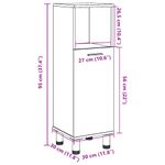 Casa si Gradina - Mobilier - Mobilier baie - Comode baie - Dulap de baie, lemn vechi, 30x30x95 cm, PAL - Infinity.ro