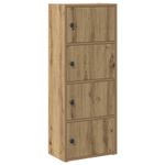 Casa si Gradina - Mobilier - Biblioteci si rafturi - Biblioteci - Biblioteca, stejar artizanal, 40x24x102 cm, lemn prelucrat - Infinity.ro