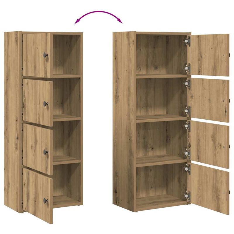 Casa si Gradina - Mobilier - Biblioteci si rafturi - Biblioteci - Biblioteca, stejar artizanal, 40x24x102 cm, lemn prelucrat - Infinity.ro