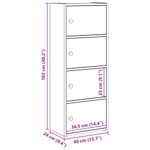 Casa si Gradina - Mobilier - Biblioteci si rafturi - Biblioteci - Biblioteca, stejar artizanal, 40x24x102 cm, lemn prelucrat - Infinity.ro