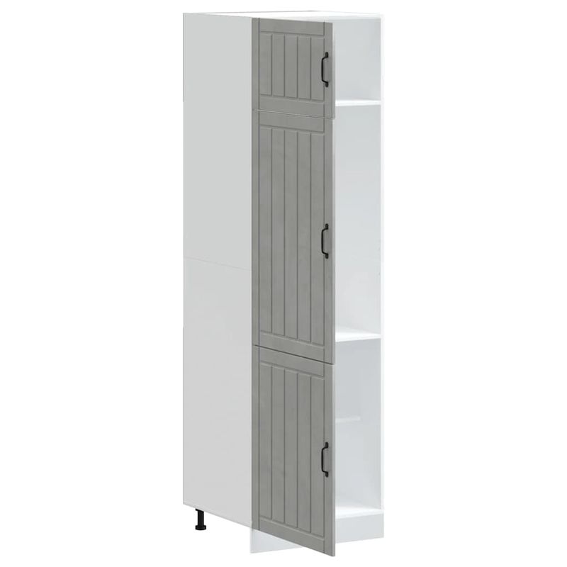 Casa si Gradina - Mobilier - Comode si corpuri - Corpuri bucatarie - Dulap de bucatarie „Lucca” Lemn prelucrat gri beton, model 1x bufet, mărime 60x57x207 cm - Infinity.ro