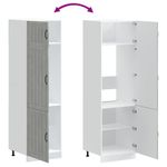 Casa si Gradina - Mobilier - Comode si corpuri - Corpuri bucatarie - Dulap de bucatarie „Lucca” Lemn prelucrat gri beton, model 1x bufet, mărime 60x57x207 cm - Infinity.ro