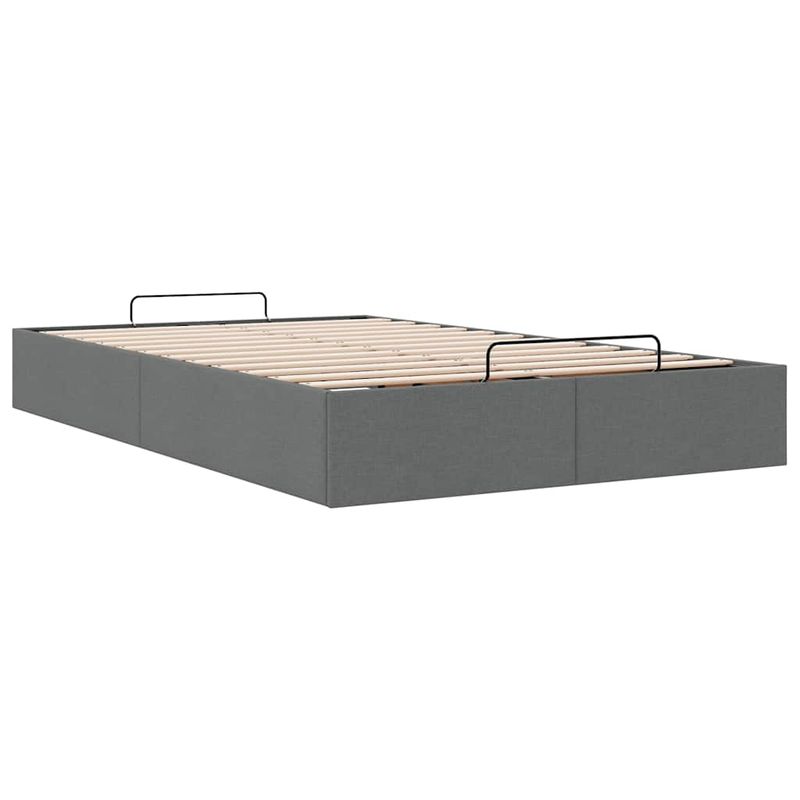 Casa si Gradina - Mobilier - Paturi si accesorii - Paturi - Cadru de pat otoman fara saltea tesatura gri inchis 120x200 cm - Infinity.ro