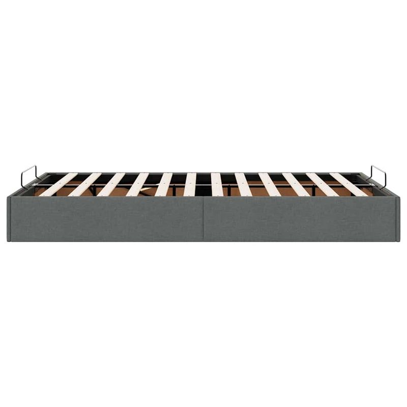 Casa si Gradina - Mobilier - Paturi si accesorii - Paturi - Cadru de pat otoman fara saltea tesatura gri inchis 120x200 cm - Infinity.ro