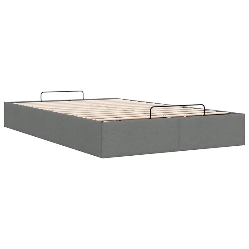 Casa si Gradina - Mobilier - Paturi si accesorii - Paturi - Cadru de pat otoman fara saltea tesatura gri inchis 120x200 cm - Infinity.ro