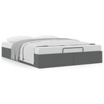 Casa si Gradina - Mobilier - Paturi si accesorii - Paturi - Cadru pat otoman fara saltea Gri inchis 140x190 cm tesatura - Infinity.ro