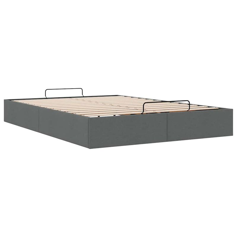 Casa si Gradina - Mobilier - Paturi si accesorii - Paturi - Cadru pat otoman fara saltea Gri inchis 140x190 cm tesatura - Infinity.ro