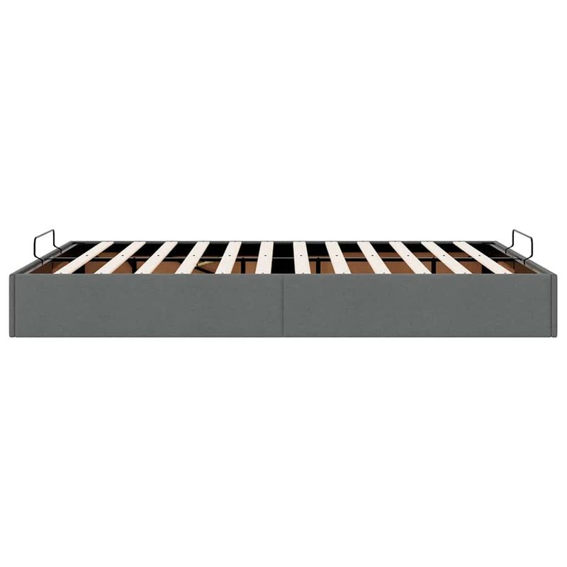 Casa si Gradina - Mobilier - Paturi si accesorii - Paturi - Cadru pat otoman fara saltea Gri inchis 140x190 cm tesatura - Infinity.ro
