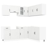 Casa si Gradina - Mobilier - Comode si corpuri - Corpuri bucatarie - Set dulap de bucatarie din 11 piese „Kalmar” Lemn prelucrat alb - Infinity.ro