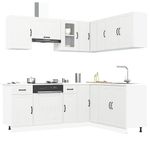 Casa si Gradina - Mobilier - Comode si corpuri - Corpuri bucatarie - Set dulap de bucatarie din 11 piese „Kalmar” Lemn prelucrat alb - Infinity.ro