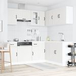 Casa si Gradina - Mobilier - Comode si corpuri - Corpuri bucatarie - Set dulap de bucatarie din 11 piese „Kalmar” Lemn prelucrat alb - Infinity.ro