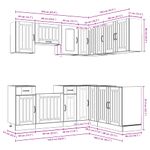 Casa si Gradina - Mobilier - Comode si corpuri - Corpuri bucatarie - Set dulap de bucatarie din 11 piese „Kalmar” Lemn prelucrat alb - Infinity.ro