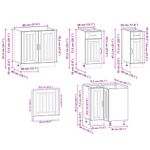 Casa si Gradina - Mobilier - Comode si corpuri - Corpuri bucatarie - Set dulap de bucatarie din 11 piese „Kalmar” Lemn prelucrat alb - Infinity.ro