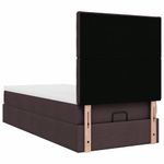 Casa si Gradina - Mobilier - Paturi si accesorii - Paturi - Cadru de pat otoman cu saltele tesatura maro inchis 80x200cm - Infinity.ro