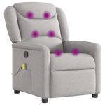 Ingrijire personala si Cosmetice - Sanatate si wellness - Articole wellness - Fotolii de masaj - Scaun de masaj cu tesatura gri nor - Infinity.ro