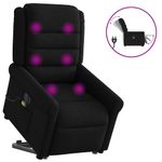 Ingrijire personala si Cosmetice - Sanatate si wellness - Articole wellness - Fotolii de masaj - Fotoliu electric de masaj rabatabil cu ridicare, negru, textil - Infinity.ro