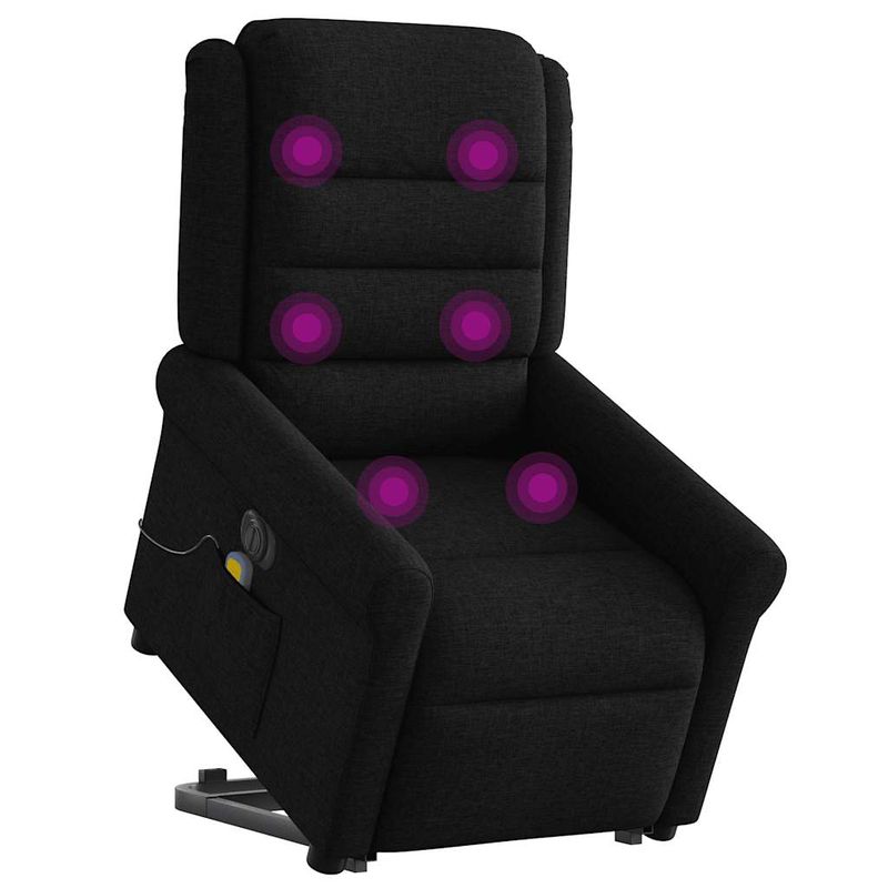 Ingrijire personala si Cosmetice - Sanatate si wellness - Articole wellness - Fotolii de masaj - Fotoliu electric de masaj rabatabil cu ridicare, negru, textil - Infinity.ro
