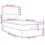 Casa si Gradina - Mobilier - Paturi si accesorii - Paturi - Cadru de pat otoman cu saltea gri 80x200cm piele artificiala - Infinity.ro