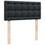 Casa si Gradina - Mobilier - Paturi si accesorii - Paturi - Cadru de pat otoman cu saltea neagra 80x200cm piele artificiala - Infinity.ro