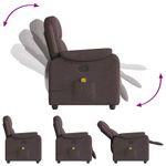 Ingrijire personala si Cosmetice - Sanatate si wellness - Articole wellness - Fotolii de masaj - Fotoliu de masaj rabatabil, maro inchis, material textil - Infinity.ro
