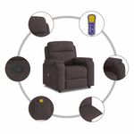 Ingrijire personala si Cosmetice - Sanatate si wellness - Articole wellness - Fotolii de masaj - Fotoliu de masaj rabatabil, maro inchis, material textil - Infinity.ro