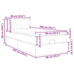 Casa si Gradina - Mobilier - Paturi si accesorii - Paturi - Cadru pat otoman cu saltea tesatura gri deschis 90x200cm - Infinity.ro
