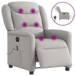 Ingrijire personala si Cosmetice - Sanatate si wellness - Articole wellness - Fotolii de masaj - Fotoliu reclinabil electric pentru masaj Cloud Grey Fabric - Infinity.ro