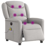 Ingrijire personala si Cosmetice - Sanatate si wellness - Articole wellness - Fotolii de masaj - Fotoliu reclinabil electric pentru masaj Cloud Grey Fabric - Infinity.ro