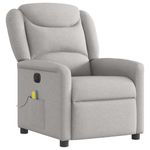 Ingrijire personala si Cosmetice - Sanatate si wellness - Articole wellness - Fotolii de masaj - Fotoliu reclinabil electric pentru masaj Cloud Grey Fabric - Infinity.ro