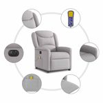 Ingrijire personala si Cosmetice - Sanatate si wellness - Articole wellness - Fotolii de masaj - Fotoliu reclinabil electric pentru masaj Cloud Grey Fabric - Infinity.ro