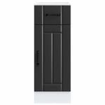 Casa si Gradina - Mobilier - Comode si corpuri - Corpuri bucatarie - Dulap de baza de bucatarie „Lucca” din lemn negru prelucrat, model 1x dulap inferior (1 ușă 1 sertar), mărime 30x46x81.5 cm - Infinity.ro