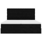Casa si Gradina - Mobilier - Paturi si accesorii - Paturi - Cadru de pat otoman cu saltele, catifea neagra 180x200cm - Infinity.ro