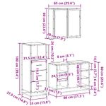 Casa si Gradina - Mobilier - Seturi de mobilier - Seturi baie - Set mobilier de baie, 3 piese, stejar fumuriu, lemn prelucrat - Infinity.ro