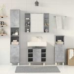 Casa si Gradina - Mobilier - Seturi de mobilier - Seturi baie - Set mobilier de baie, 4 piese, gri beton, lemn compozit - Infinity.ro