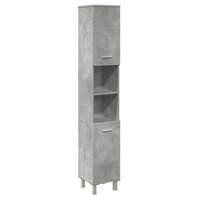 Casa si Gradina - Mobilier - Seturi de mobilier - Seturi baie - Set mobilier de baie, 4 piese, gri beton, lemn compozit - Infinity.ro