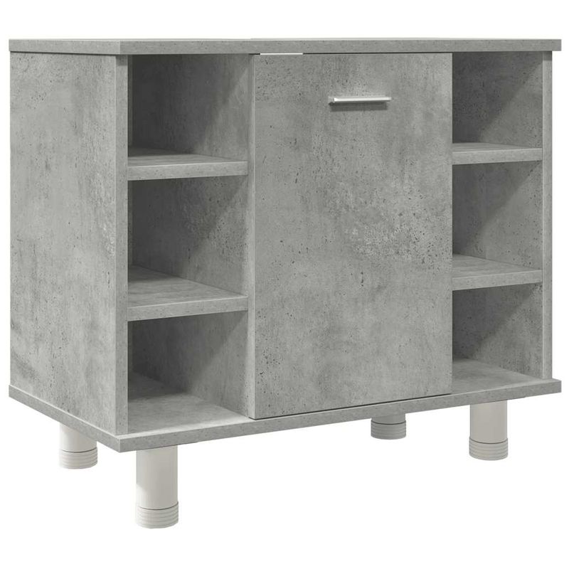 Casa si Gradina - Mobilier - Seturi de mobilier - Seturi baie - Set mobilier de baie, 4 piese, gri beton, lemn compozit - Infinity.ro
