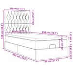 Casa si Gradina - Mobilier - Paturi si accesorii - Paturi - Cadru de pat otoman cu saltele, catifea neagra 80x200cm - Infinity.ro