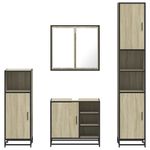 Casa si Gradina - Mobilier - Seturi de mobilier - Seturi baie - Set de mobilier de baie din 4 piese din lemn de stejar Sonoma - Infinity.ro