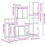 Casa si Gradina - Mobilier - Seturi de mobilier - Seturi baie - Set de mobilier de baie din 4 piese din lemn de stejar Sonoma - Infinity.ro