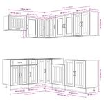 Casa si Gradina - Mobilier - Comode si corpuri - Corpuri bucatarie - Set dulap de bucatarie 11 piese „Lucca” lemn negru prelucrat - Infinity.ro