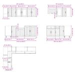 Casa si Gradina - Mobilier - Comode si corpuri - Corpuri bucatarie - Set dulap de bucatarie 11 piese „Lucca” lemn negru prelucrat - Infinity.ro