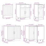 Casa si Gradina - Mobilier - Comode si corpuri - Corpuri bucatarie - Set dulap de bucatarie 11 piese „Lucca” lemn negru prelucrat - Infinity.ro