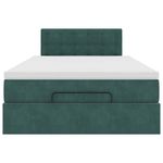 Casa si Gradina - Mobilier - Paturi si accesorii - Paturi - Cadru de pat otoman cu saltea verde inchis 120x200cm catifea - Infinity.ro