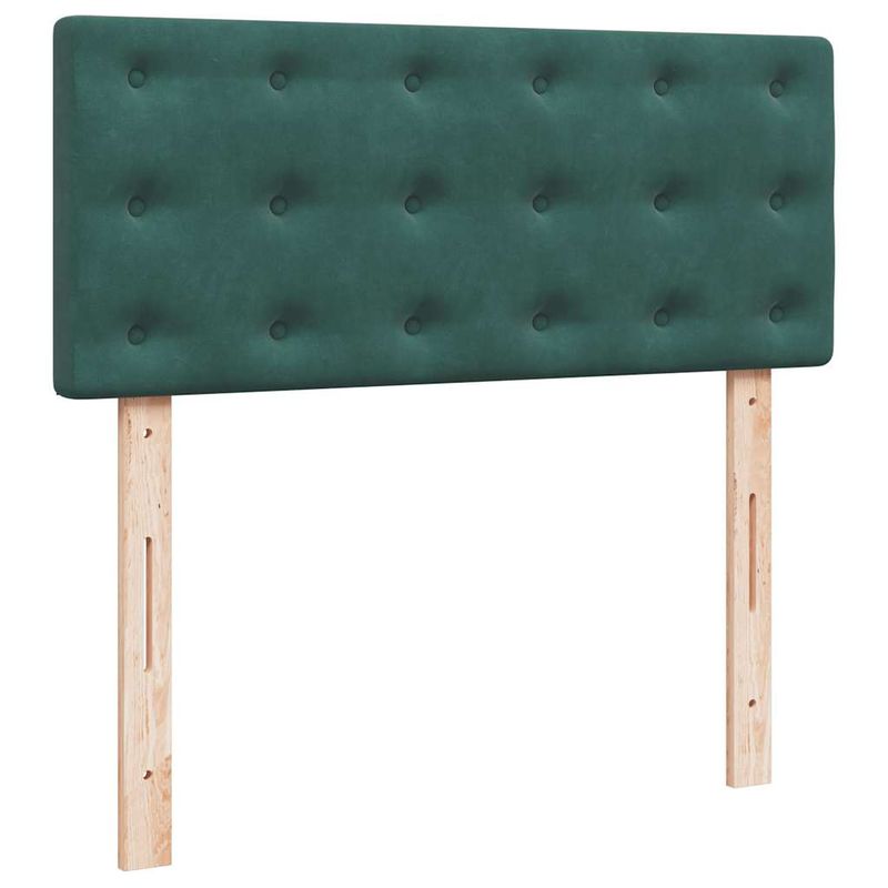 Casa si Gradina - Mobilier - Paturi si accesorii - Paturi - Cadru de pat otoman cu saltea verde inchis 120x200cm catifea - Infinity.ro