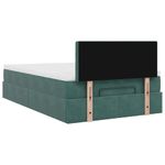 Casa si Gradina - Mobilier - Paturi si accesorii - Paturi - Cadru de pat otoman cu saltea verde inchis 120x200cm catifea - Infinity.ro