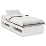 Casa si Gradina - Mobilier - Paturi si accesorii - Paturi - Pat de zi fara saltea alb 75x190 cm lemn masiv de pin - Infinity.ro
