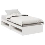Casa si Gradina - Mobilier - Paturi si accesorii - Paturi - Pat de zi fara saltea alb 75x190 cm lemn masiv de pin - Infinity.ro