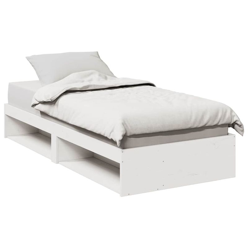 Casa si Gradina - Mobilier - Paturi si accesorii - Paturi - Pat de zi fara saltea alb 75x190 cm lemn masiv de pin - Infinity.ro