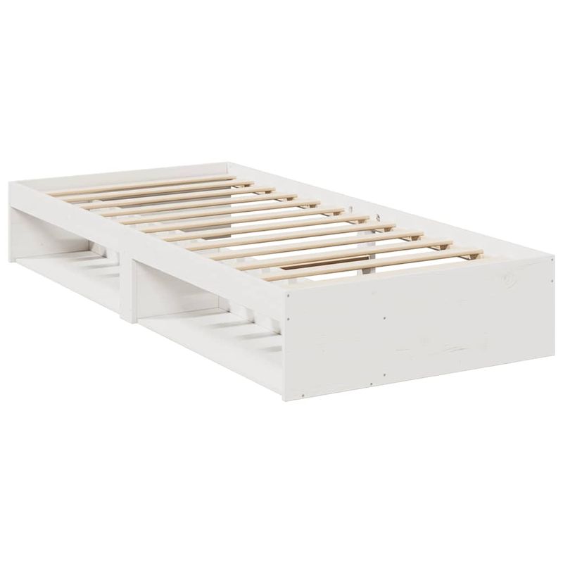 Casa si Gradina - Mobilier - Paturi si accesorii - Paturi - Pat de zi fara saltea alb 75x190 cm lemn masiv de pin - Infinity.ro